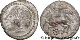 GALLIA - SANTONES / MID-WESTERN, Unspecified
Type : Drachme aux mèches aquitaniques 
Date : c. 60-50 AC. 
Metal : billon 
Diameter : 14,5  mm
Orientat...