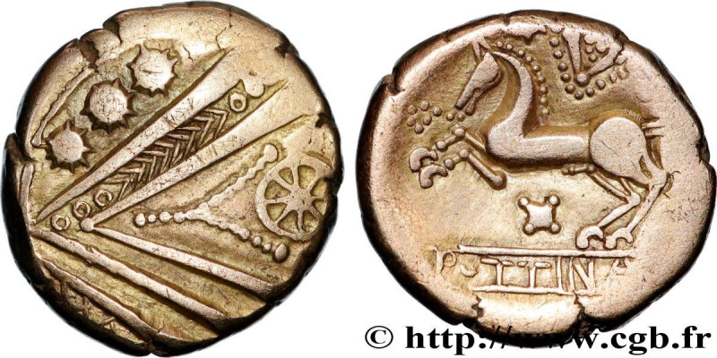 TREVIRI (Area of Trier)
Type : Statère à l'œil, POTTINA 
Date : c. 100-50 AC. 
M...