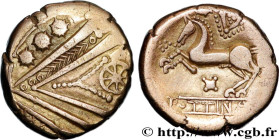 TREVIRI (Area of Trier)
Type : Statère à l'œil, POTTINA 
Date : c. 100-50 AC. 
Metal : gold 
Diameter : 16,5  mm
Orientation dies : 8  h.
Weight : 5,3...