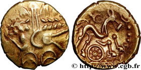 GALLIA BELGICA - SUESSIONES (Area of Soissons)
Type : Statère à l'œil, classe III 
Date : c. 60-50 AC. 
Mint name / Town : Soissons (02) 
Metal : gold...