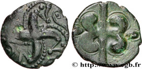 VELIOCASSES (Area of Norman Vexin)
Type : Bronze au swastika 
Date : c. 60-50 AC. 
Metal : bronze 
Diameter : 14,5  mm
Weight : 1,65  g.
Rarity : R3 
...