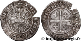 PROVENCE - COUNTY OF PROVENCE - LOUIS I OF TARENTE AND JOANNA OF NAPLES
Type : Uthène, ochtène ou demi-gros 
Date : (1355-1362) 
Date : s.m. 
Metal : ...