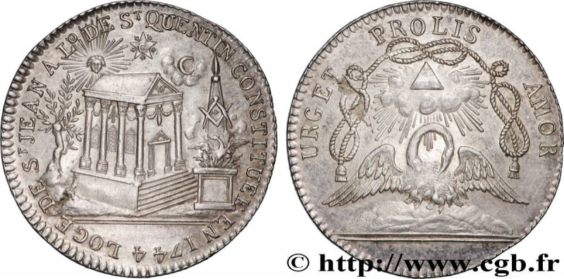 FREEMASONRY
Type : Orient de Saint Quentin, Loge de Saint Jean 
Date : 1744 
Min...