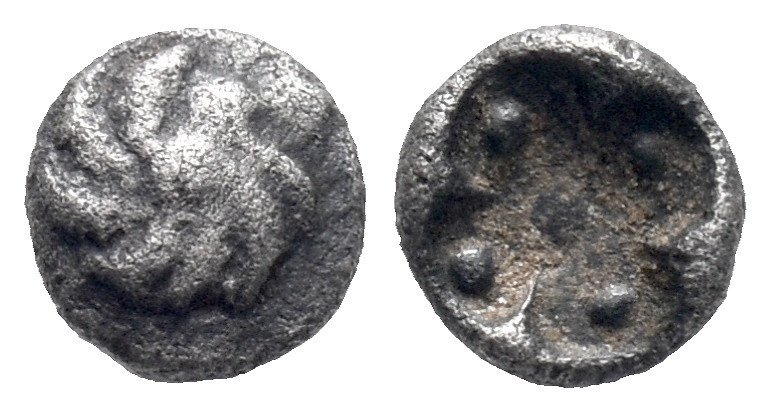 Ionia, Uncertain, c. 530-480 BC, AR Tetartemorion (6mm, 0.17g). Rosette. R/ Incu...