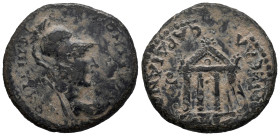 Lydia, Sardes. Pseudo-autonomous issue, time of Vespasian (69-79). Æ (17.7mm, 2.75g). Titus Clodius Eprius Marcellus (proconsul) and Tiberius Claudius...