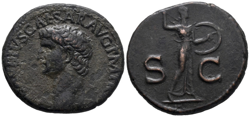 Claudius (41-54). Æ As (27mm, 10.70g). Rome. Bare head l. R/ Minerva standing r....