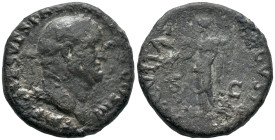 Vespasian (69-79). Æ As (25mm, 11.32g). Rome, 71. Laureate head r. R/ Aequitas standing l., holding scales and rod. RIC II.1 287. Good Fine