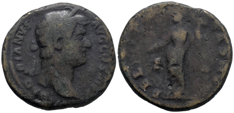 Hadrian (117-138). Æ Sestertius (32mm, 24.70g). Rome, 136. Laureate head r. R/ F...