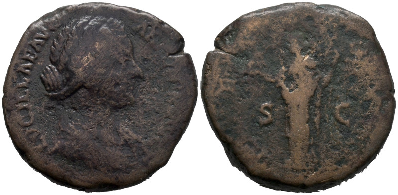 Lucilla (Augusta, 164-182). Æ Sestertius (32.5mm, 28.54g). Rome, 161-2. Draped b...