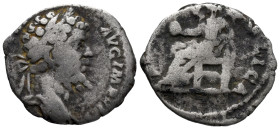 Septimius Severus (193-211). AR Denarius (16.5mm, 1.98g). Rome, 196-7. Laureate head r. R/ Securitas seated l., holding globe. RIC IV 93. Fine