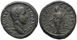 Severus Alexander (222-235). Æ As (26mm, 12.46g). Rome, 229. Laureate head r. R/ Libertas standing l., holding pileus and sceptre. RIC 494 var. (sligh...