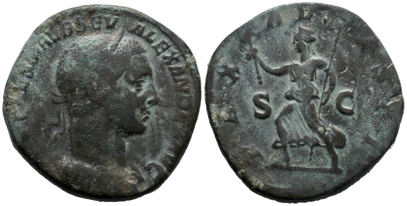 Severus Alexander (222-235). Æ Sestertius (30mm, 20.57g). Rome, 226. Laureate an...