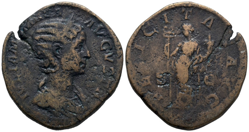Julia Mamaea (Augusta, 222-235). Æ Sestertius (31.5mm, 20.62g). Rome, 228. Drape...