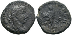 Trebonianus Gallus (251-253). Æ Sestertius (27mm, 15.18g). Rome. Laureate, draped and cuirassed bust r. R/ Apollo standing l., leaning on lyre set on ...