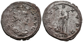Gallienus (253-268). Antoninianus (21.4mm, 4g). Antioch, c. 266-8. Radiate, draped and cuirassed bust r. R/ Neptune standing l., foot on prow, holding...