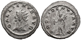 Gallienus (253-268). Antoninianus (22.5mm, 3.22g). Antioch, c. 266-8. Radiate head l. R/ Mercury standing l., holding purse and caduceus. Silvered. RI...