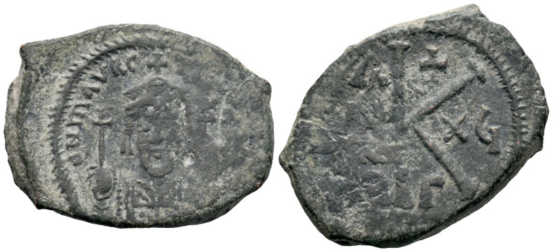Maurice Tiberius (582-602). Æ 20 Nummi (24mm, 5.86g). Constantinople, year 15 (5...