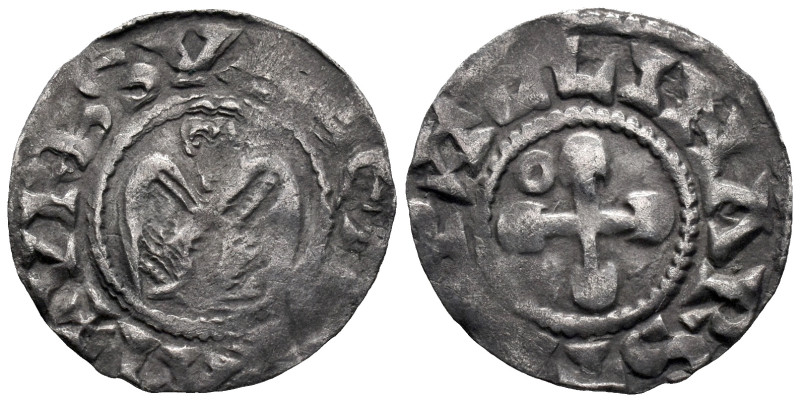 France, Provincial. Valence et Die, Uncertain Bishop, 13th century AD. AR Denier...