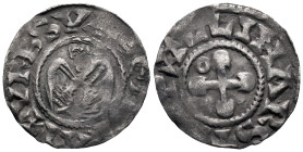 France, Provincial. Valence et Die, Uncertain Bishop, 13th century AD. AR Denier (19mm, 1.49g). Angel standing facing with wings displayed. R/ Cross; ...