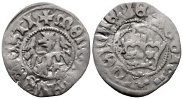 Poland. Johann Albert, 1492-1501 AD. AR Half Groschen (19mm, 0.80g), Krakow. Crowned eagle. R/ Crown. Gum.467. Near VF