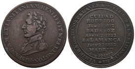 Canada. Canadian provinces. Lower Canada. Merchant token. Token commemorating Wellington's victory at Salamanca over Napoleon's troops. 1/2 Penny 1812...