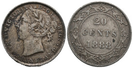 Canada. Canadian provinces. Newfoundland. Royal Mint, London, United Kingdom. Victoria (1855-1901). 10 Cents 1888 (23mm, 4.69g). Leonard Charles Wyon,...