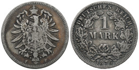 Germany. German Empire (1871 - 1918). Staatliche Münze Baden-Württemberg, Stuttgart. Wilhelm I (1871-1888). 1 Mark 1876 (24.20mm, 5.34g). KM# 7; N# 70...