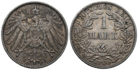 Germany. German Empire (1871 - 1918). Staatliche Münze Baden-Württemberg, Stuttgart. Wilhelm II (1888-1918). 1 Mark 1906 (24mm, 5.53g). Johann Adam Ri...