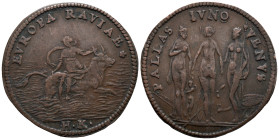 Germany. German States, Free imperial City of Nuremberg. Counter token (28mm, 4.99g), 1586-1635; Europe (EVROPA RAVIAE / Hans Krauwinckel / The Abduct...