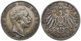 Germany. German States. Kingdom of Prussia. Berlin mint. Wilhelm II (1888-1918). 2 Mark 1900 (28mm, 11.04g). KM# 522; N# 7935. VF