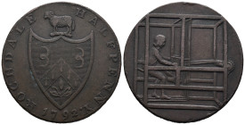 Great Britain. United Kingdom. Kempson & Son, Birmingham. Merchant token. 1/2 Penny 1792 (29mm, 13.11g). Lancashire - Rochdale. Thomas Wyon the Younge...