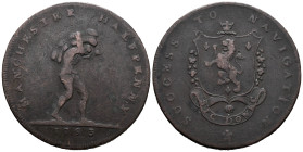 Great Britain. United Kingdom. Merchant token. 1/2 Penny 1793 (30mm, 9.77g). Lancashire - Manchester. DH# 135; N# 53480. Near VF