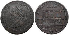 Great Britain. United Kingdom. Merchant tokens. 1/2 Penny 1795 (31mm, 9.50g), King Bladud - Somerset - BATH EATH. DH# 40; Batty# 670; N# 109249, Near ...