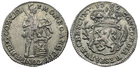 Netherlands. Dutch Republic. Province of Zeeland. Middelburg mint. 1/8 Silver Ducat 1782 (22mm, 3.28g). KM# 98; N# 70588. VF