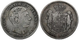 Portugal. Imprensa Nacional - Casa da Moeda, Lisbon. Pedro V (1853-1861). 500 Réis 1858. (30mm, 12.12g). KM# 498; N# 25043. Near VF