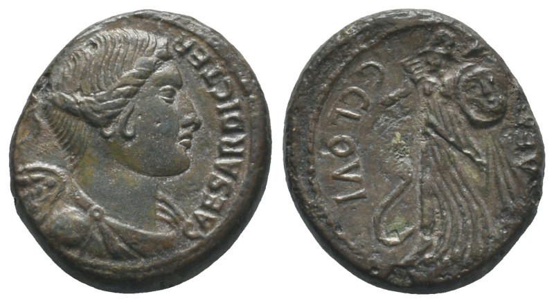 Julius Caesar, Rome, late 46-early 45 BC. Æ Dupondius (26mm, 12.24g). C. Clovius...