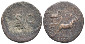 Julia Titi (Augusta, 79-90/1). Æ Sestertius (34mm, 25.78g). Rome, 90-1. Carpentum drawn r. by two mules. R/ Legend around large S • C. Cf. RIC II 717 ...