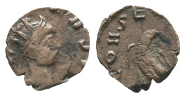 Barbarous Radiate, imitating Divus Claudius II (14mm, 0.97g). Radiate head r. R/ Eagle standing l., head r. Near VF