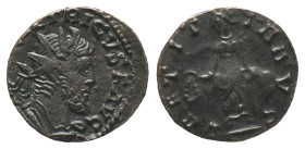 Barbarous Radiate, imitating Tetricus I (17mm, 2.14g). Radiate bust r. R/ Laetitia standing l., holding wreath. VF