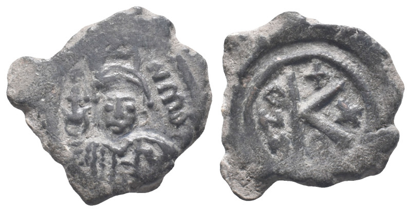 Maurice Tiberius (582-602). Æ 20 Nummi (26mm, 6.58g). Constantinople, year 10. D...