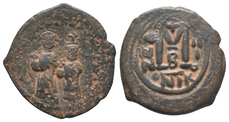 Heraclius and Heraclius Constantine (610-641). Æ 40 Nummi (30mm, 9.65g). Nicomed...