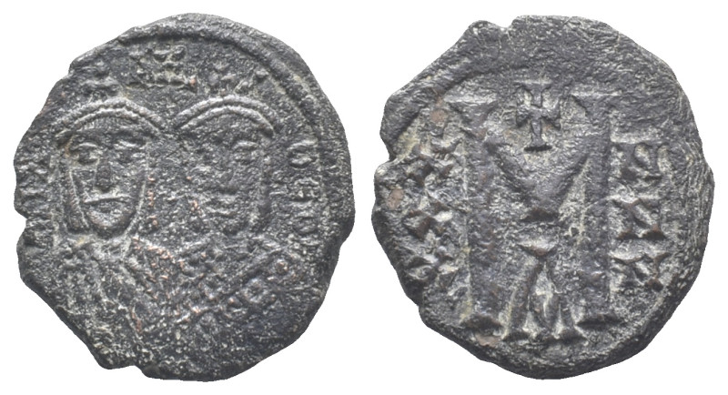 Michael II the Amorian with Theophilus (820-829). Æ 40 Nummi (22mm, 5.10g). Cons...