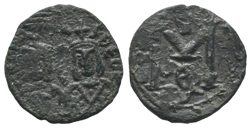 Michael II and Theophilus (820-829). Æ 40 Nummi (23mm, 5.61g). Syracuse, 821-9. ...