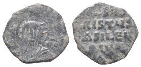 Anonymous, time of John I (969-976). Æ 40 Nummi (24mm, 5.07g). Constantinople. Facing bust of Christ Pantokrator. R/ Legend in four lines. DOC A1; Sea...
