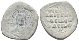 Anonymous, time of Basil II and Constantine VIII (c. 976-1025). Æ 40 Nummi (32mm, 18.53g). Facing bust of Christ Pantocrator. R/ Legend in four lines,...
