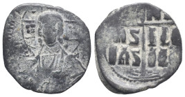 Anonymous, time of Romanus III (1028-1034). Æ 40 Nummi (28mm, 10.05g). Constantinople. Bust of Christ facing, holding Gospels. R/ Legend in three line...