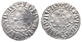Cilician Armenia, Levon I (1198-1219). AR Tram (23mm, 2.83g). Levon seated facing on lion throne, footstool below. R/ Two lions rampant back-to-back, ...