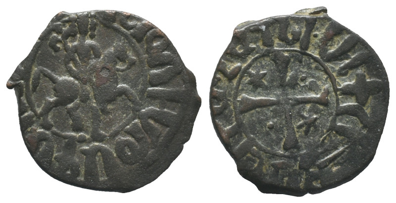 Cilician Armenia, Hetoum I (1226-1270). Æ Kardez (23mm, 4.98g). Hetoum on horseb...