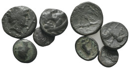 Lot of 4 Greek Æ coins, to be catalog. LOT SOLD AS IS, NO RETURN