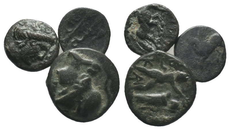 Lot of 3 Greek Æ coins, to be catalog. LOT SOLD AS IS, NO RETURN